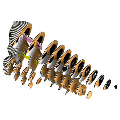 Eugy Eugy - 3d model 046 - stokstaartje met jong Eugy Eugy - 3d model 046 - stokstaartje met jong