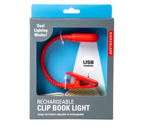 Kikkerland Kikkerland - oplaadbaar boekenlampje - rood Kikkerland Kikkerland - oplaadbaar boekenlampje - rood