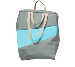Susan Bijl Susan Bijl - the new tote bag large - grey & key blue