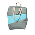 Susan Bijl - the new tote bag large - grey & key blue