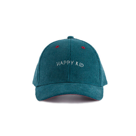 Chamaye Chamaye - pet corduroy - happy kid blauwgroen