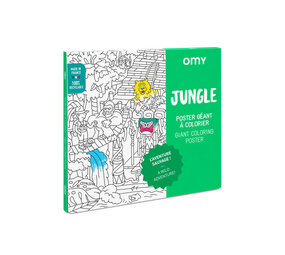 Omy Omy - grote kleurplaat - jungle Omy Omy - grote kleurplaat - jungle