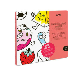 Omy Omy - grote kleurplaat - baby pop art