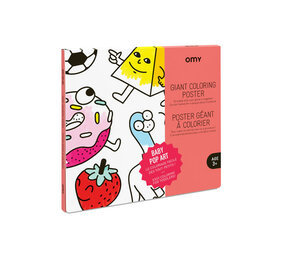 Omy Omy - grote kleurplaat - baby pop art Omy Omy - grote kleurplaat - baby pop art