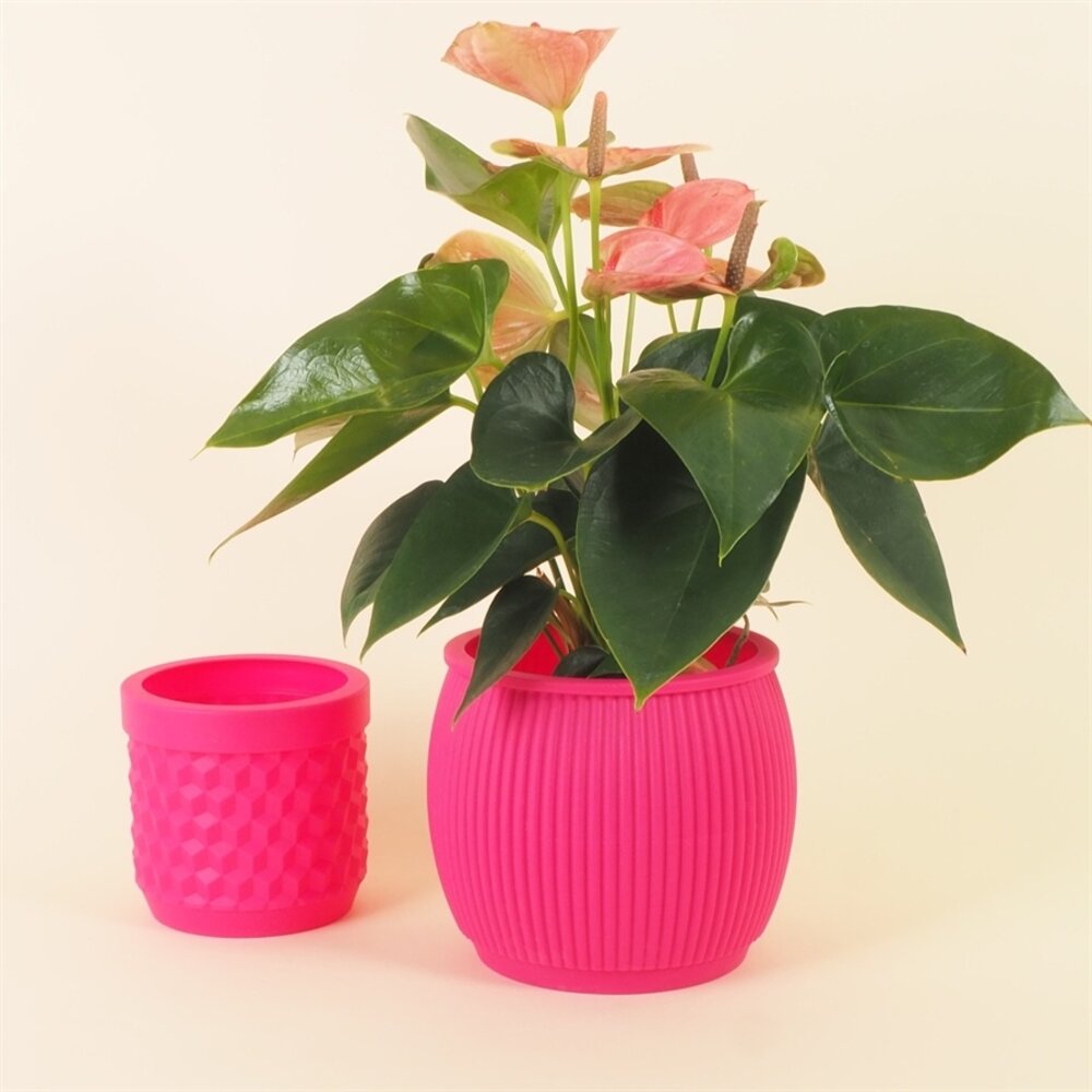 Living by Colors Living by colors - silicone bloempot chubby - fuchsia