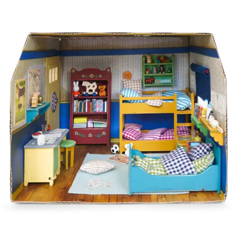 Sam & Julia / Het Muizenhuis Het Muizenhuis - kartonnen  kamer - kinderkamer Sam & Julia / Het Muizenhuis Het Muizenhuis - kartonnen  kamer - kinderkamer