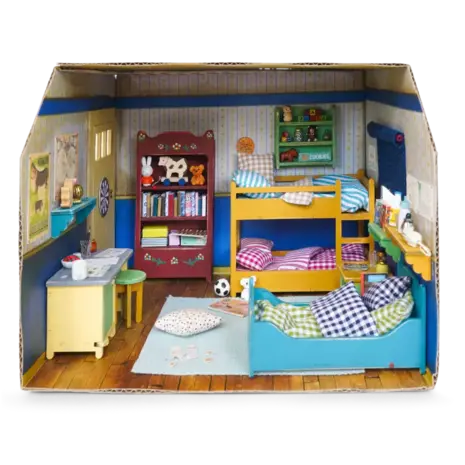 Sam & Julia / Het Muizenhuis Het Muizenhuis - kartonnen  kamer - kinderkamer Sam & Julia / Het Muizenhuis Het Muizenhuis - kartonnen  kamer - kinderkamer