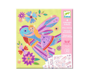 Djeco Djeco - glimmende kleurplaat - little wings Djeco Djeco - glimmende kleurplaat - little wings