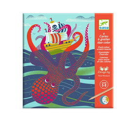 Djeco Djeco - kraskaarten duocolor - topsy turvy Djeco Djeco - kraskaarten duocolor - topsy turvy