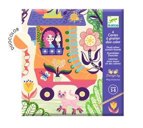 Djeco Djeco - kraskaarten duocolor - wacky houses