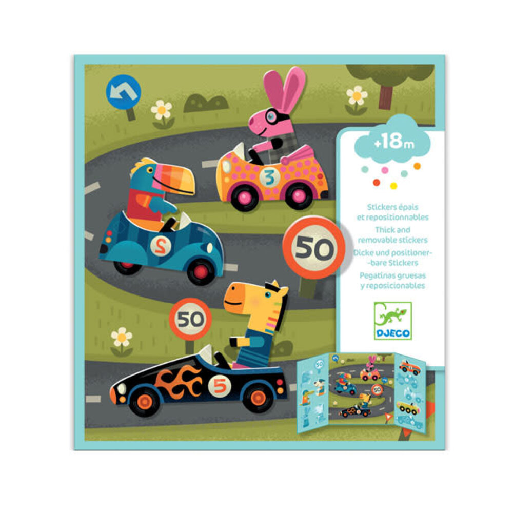 Djeco Djeco - herbruikbare stickers - auto's