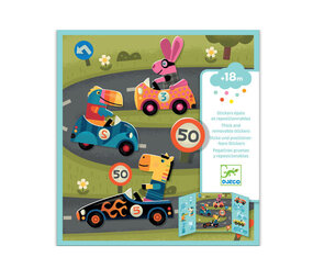 Djeco Djeco - herbruikbare stickers - auto's Djeco Djeco - herbruikbare stickers - auto's