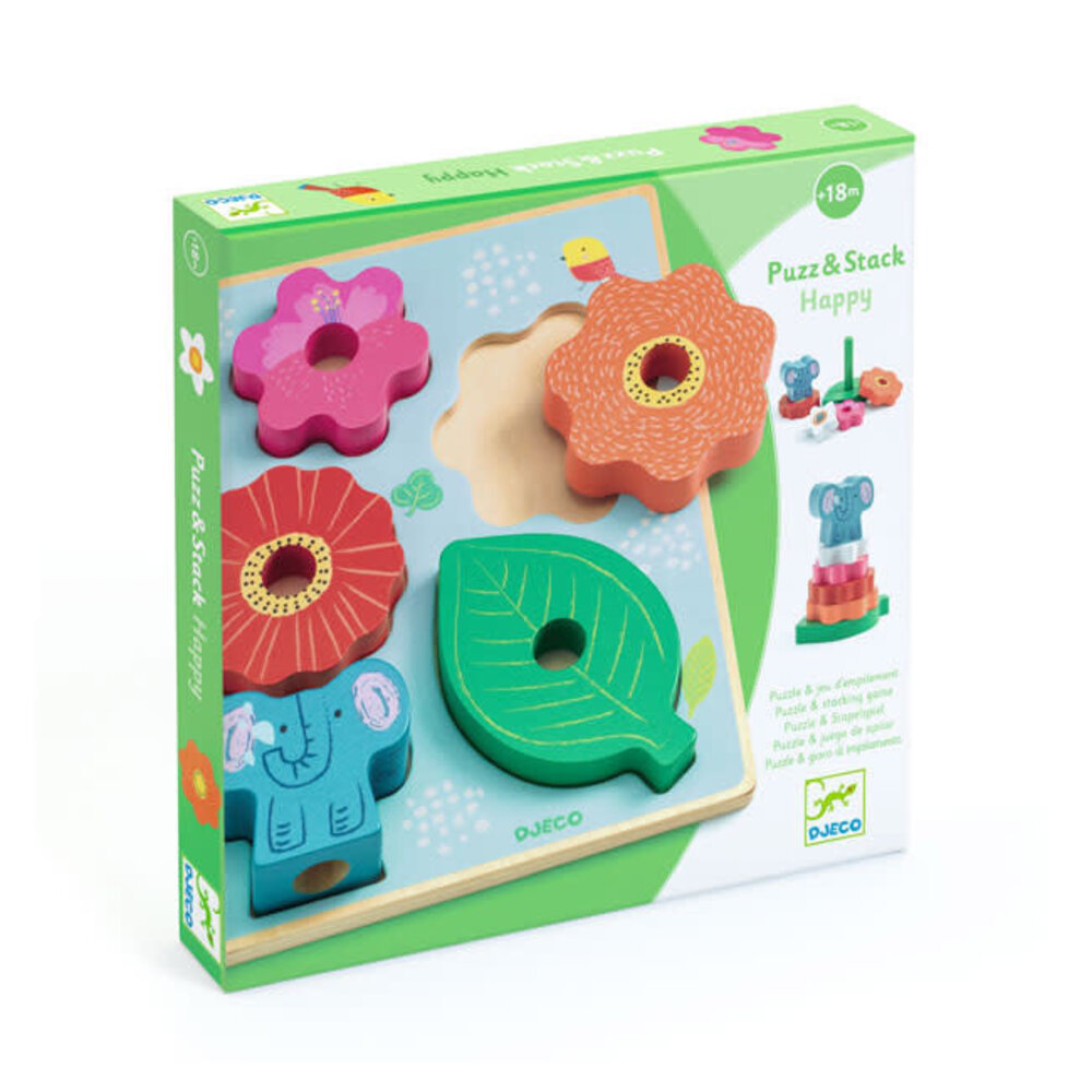 Djeco Djeco - puzz & stack - happy Djeco Djeco - puzz & stack - happy