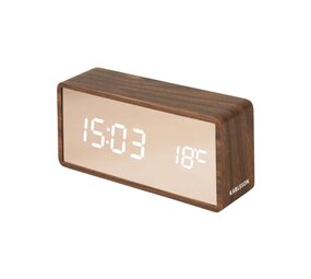 Karlsson Karlsson - wekker copper mirror - dark wood Karlsson Karlsson - wekker copper mirror - dark wood