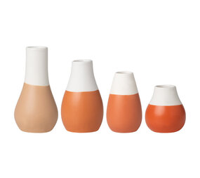 Räder Rader - mini vaasjes - pastel oranje (set van 4) Räder Rader - mini vaasjes - pastel oranje (set van 4)