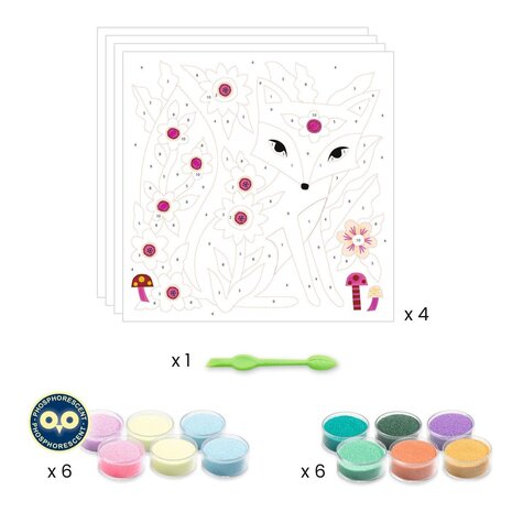 Djeco Djeco - kleuren met zand - nachtdieren