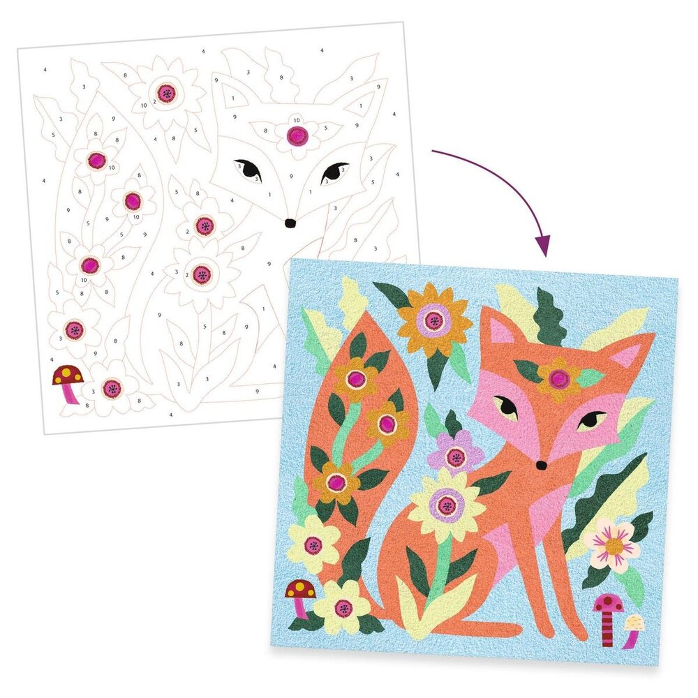 Djeco Djeco - kleuren met zand - nachtdieren