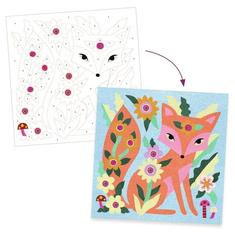 Djeco Djeco - kleuren met zand - nachtdieren