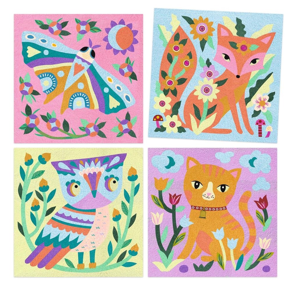 Djeco Djeco - kleuren met zand - nachtdieren