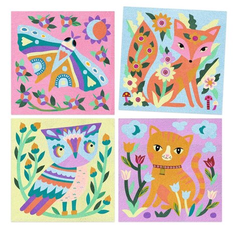 Djeco Djeco - kleuren met zand - nachtdieren