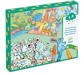 Djeco Djeco - 80 vormen kleuren - dieren