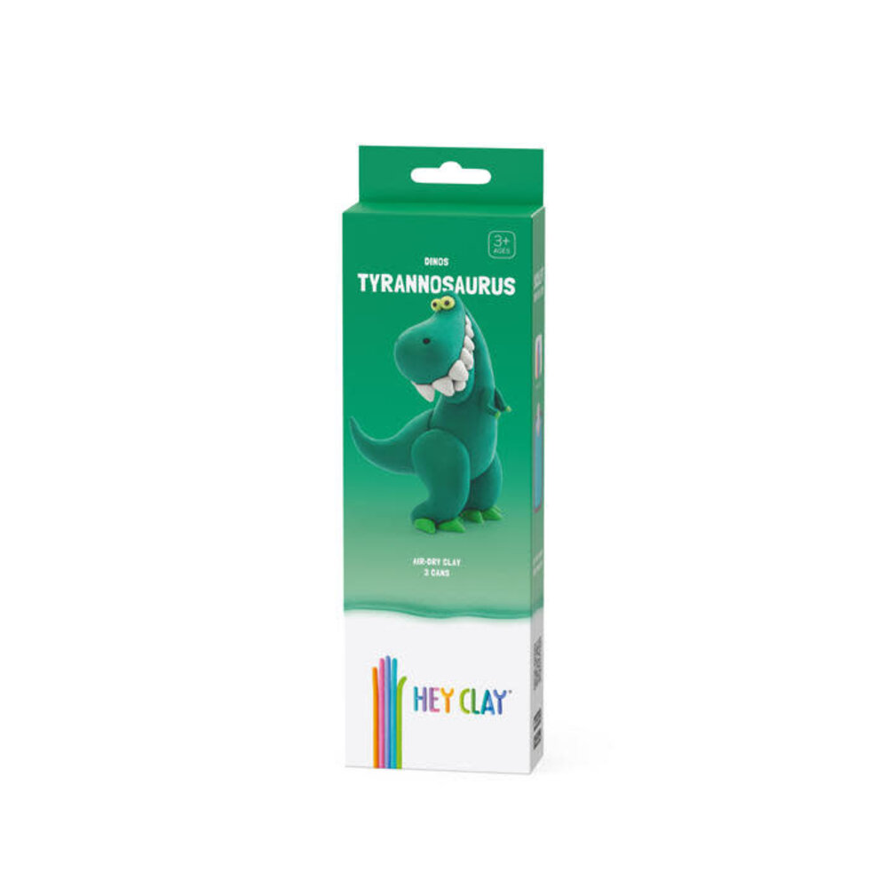 Hey Clay Hey Clay - boetseerklei - tyrannosaurus (3 potjes) Hey Clay Hey Clay - boetseerklei - tyrannosaurus (3 potjes)