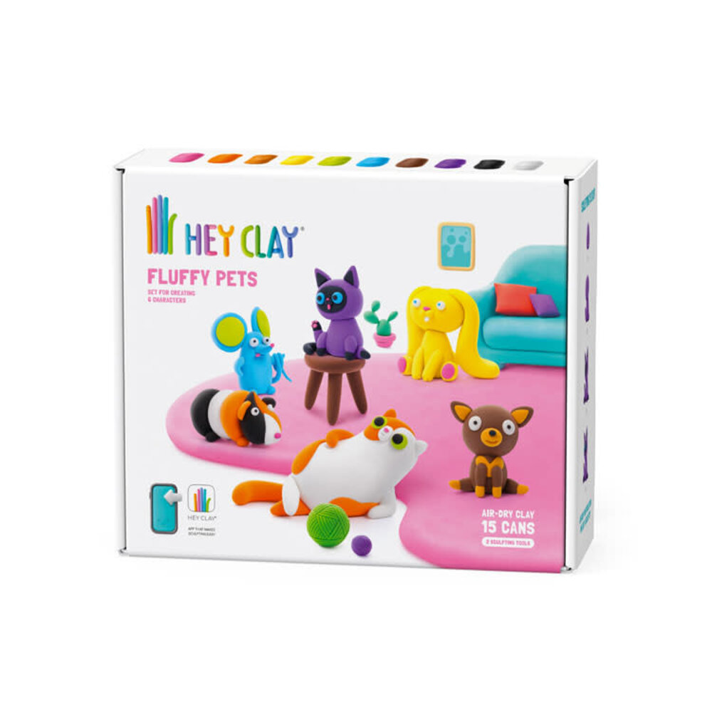 Hey Clay Hey Clay - boetseerklei - fluffy huisdieren (15 potjes) Hey Clay Hey Clay - boetseerklei - fluffy huisdieren (15 potjes)