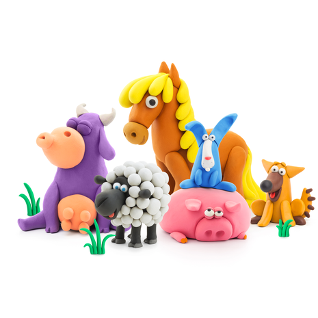 Hey Clay Hey Clay - boetseerklei - boerderijdieren (15 potjes) Hey Clay Hey Clay - boetseerklei - boerderijdieren (15 potjes)