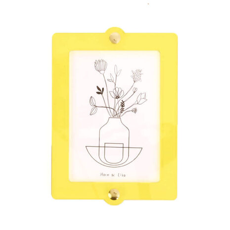 Studio Harm en Elke Studio Harm en Elke - fotolijstje - groot rechthoekig - neongeel/goudkleur