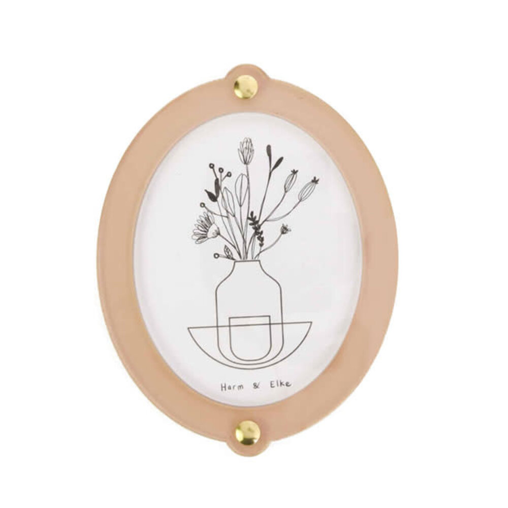 Studio Harm en Elke Studio Harm en Elke - fotolijstje - groot ovaal - rozebruin/rook