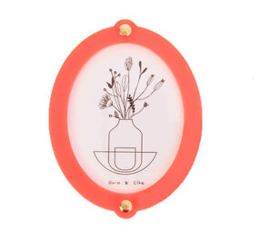 Studio Harm en Elke Studio Harm en Elke - wall frame big oval - pink/orange