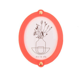 Studio Harm en Elke Studio Harm en Elke - wall frame big oval - pink/orange Studio Harm en Elke Studio Harm en Elke - wall frame big oval - pink/orange