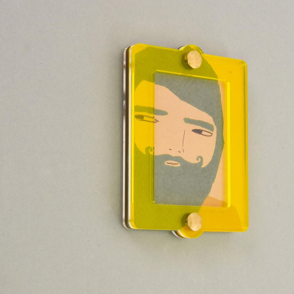 Studio Harm en Elke Studio Harm en Elke - fotolijstje - groot rechthoekig - neongeel/goudkleur