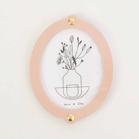 Studio Harm en Elke Studio Harm en Elke - fotolijstje - groot ovaal - rozebruin/rook