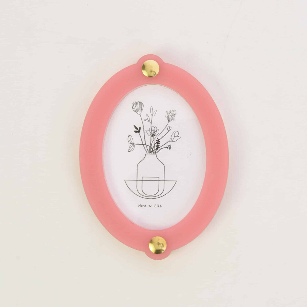 Studio Harm en Elke Studio Harm en Elke - fotolijstje - klein ovaal - roze/oranje Studio Harm en Elke Studio Harm en Elke - fotolijstje - klein ovaal - roze/oranje