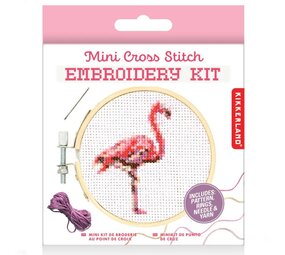 Kikkerland Kikkerland - borduur kit - flamingo Kikkerland Kikkerland - borduur kit - flamingo