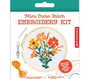 Kikkerland Kikkerland - borduur kit - flowers