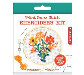 Kikkerland Kikkerland - borduur kit - flowers Kikkerland Kikkerland - borduur kit - flowers