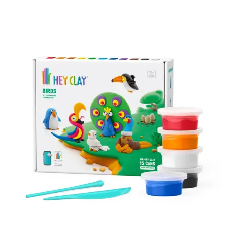 Hey Clay Hey Clay - boetseerklei - vogels (15 potjes) Hey Clay Hey Clay - boetseerklei - vogels (15 potjes)