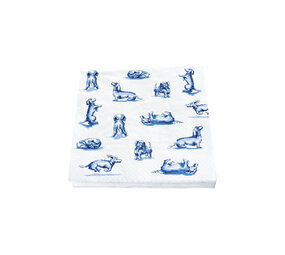 Heinen Delfts Blauw Heinen Delfts blauw - teckel nhaan - servetten