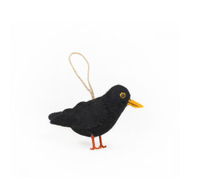 Sjaal met verhaal Sjaal met verhaal - hanger vogel - merel