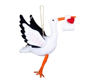 Sjaal met verhaal Sjaal met verhaal - hanger vogel - ooievaar