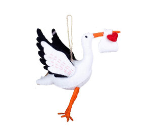 Sjaal met verhaal Sjaal met verhaal - hanger vogel - ooievaar