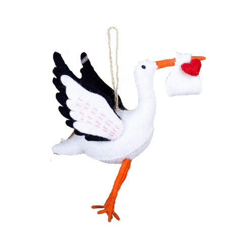 Sjaal met verhaal Sjaal met verhaal - hanger vogel - ooievaar