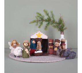 Sjaal met verhaal Sjaal met verhaal - kerststal - kleur