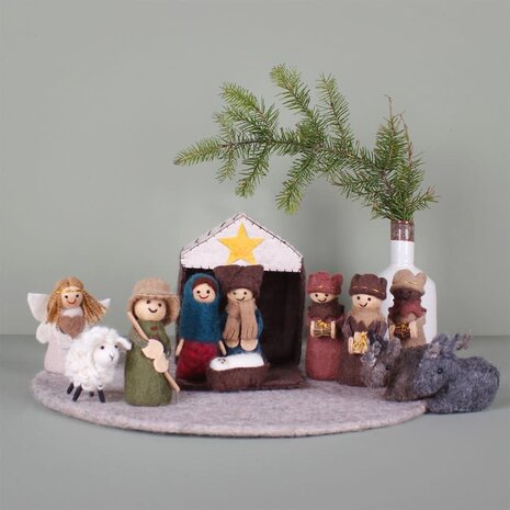 Sjaal met verhaal Sjaal met verhaal - kerststal - kleur