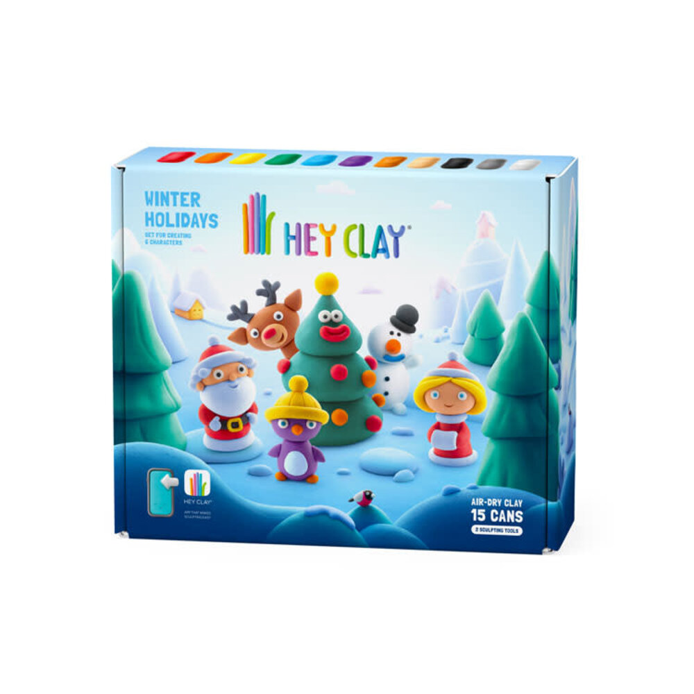 Hey Clay Hey Clay - boetseerklei - winter holidays (15 potjes) Hey Clay Hey Clay - boetseerklei - winter holidays (15 potjes)