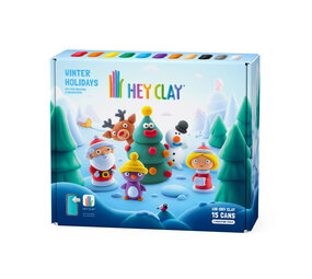 Hey Clay Hey Clay - boetseerklei - winter holidays (15 potjes)