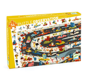 Djeco Djeco - zoek puzzel - auto race  (54 stukjes)