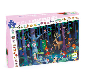 Djeco Djeco - zoek puzzel - enchanted forest  (100 stukjes)